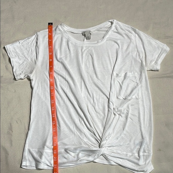 HINGE White Knot Front Women's Top - Picture 6 of 10